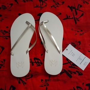 Malvados white flip flops